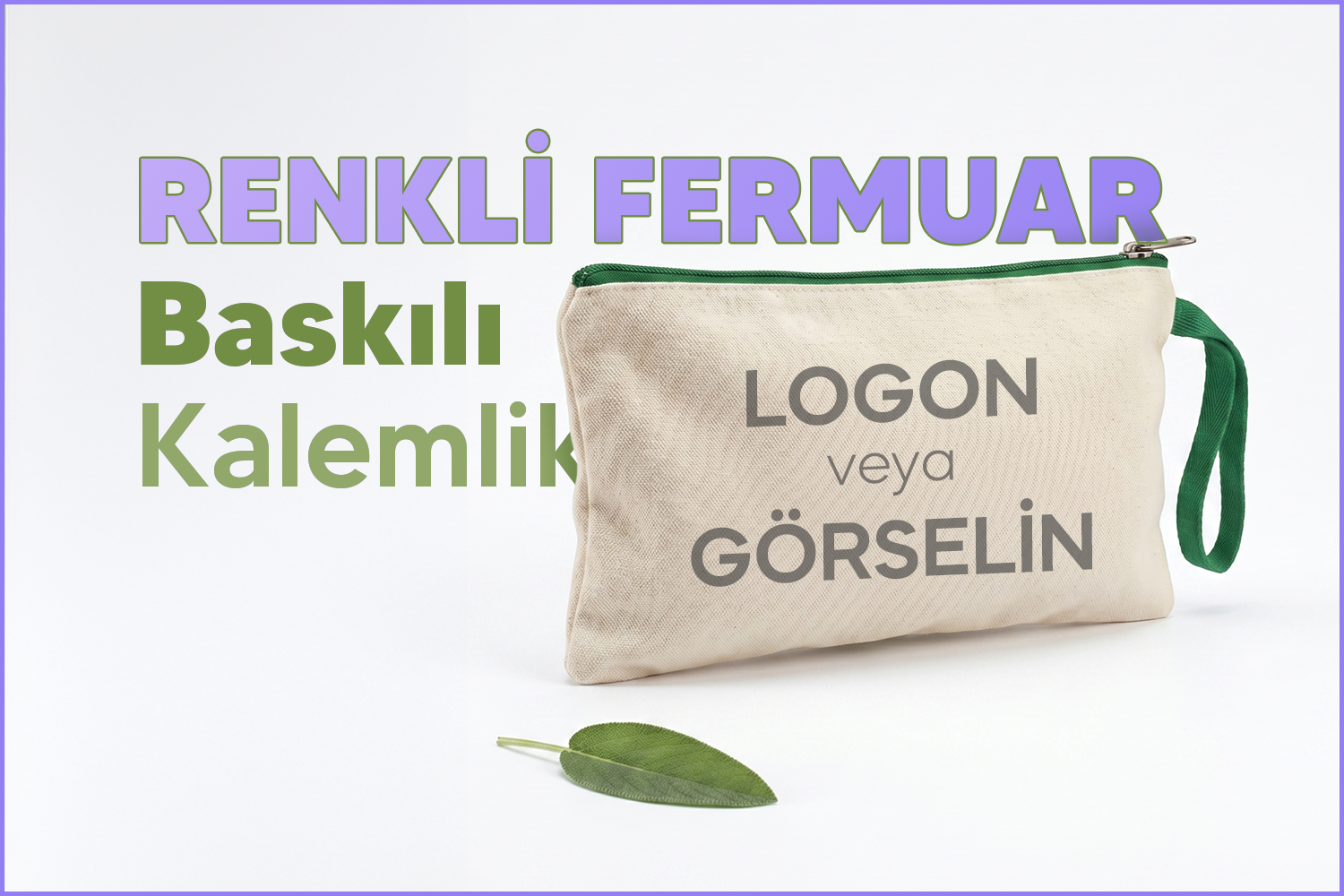 Renkli Fermuar Baskılı Kalemlik
