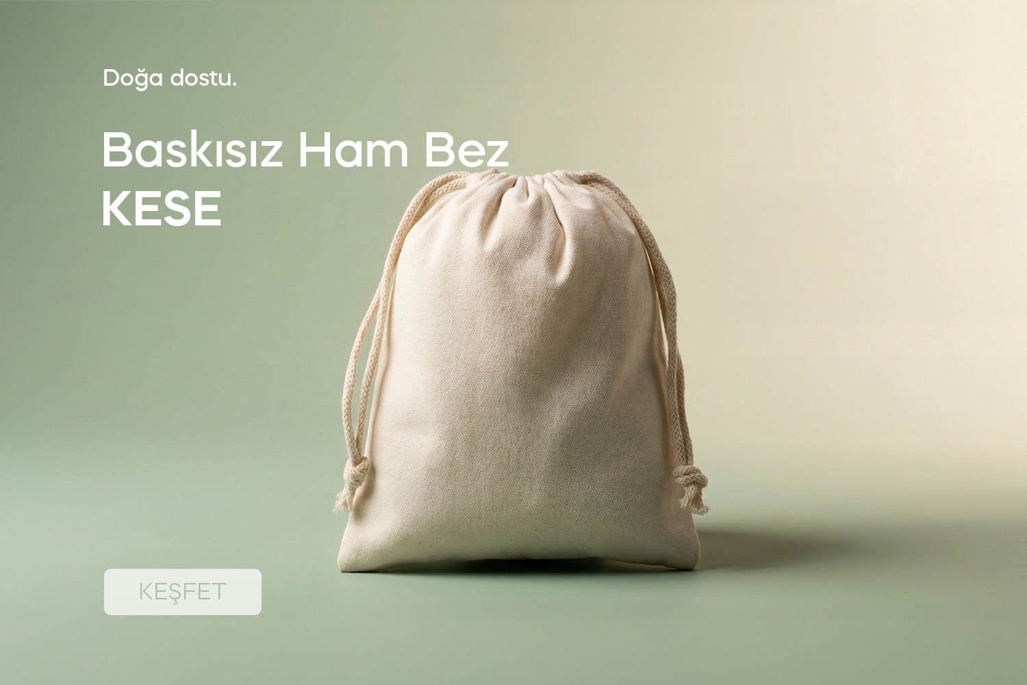 Baskısız Ham Bez Kese