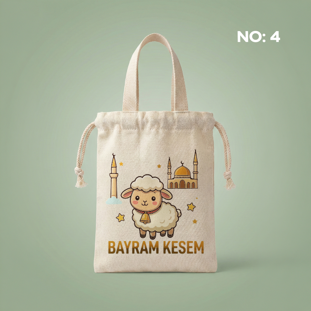 Saplı Kurban Bayramı Harçlık Kesesi (15x20cm) - No:4