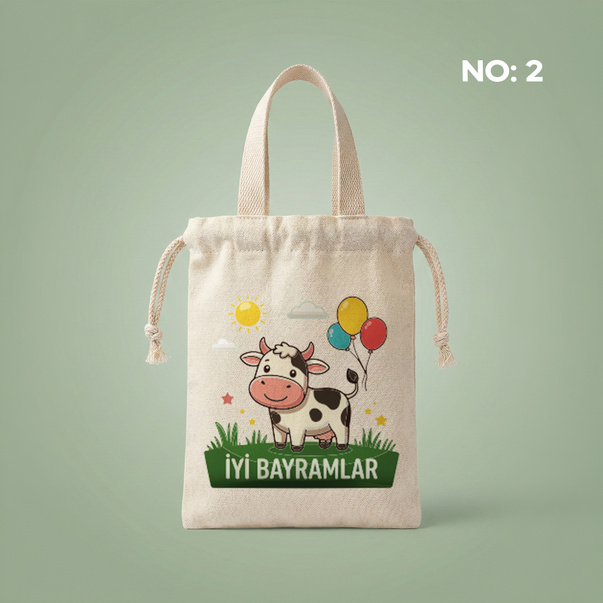 Saplı Kurban Bayramı Harçlık Kesesi (15x20cm) - No:2