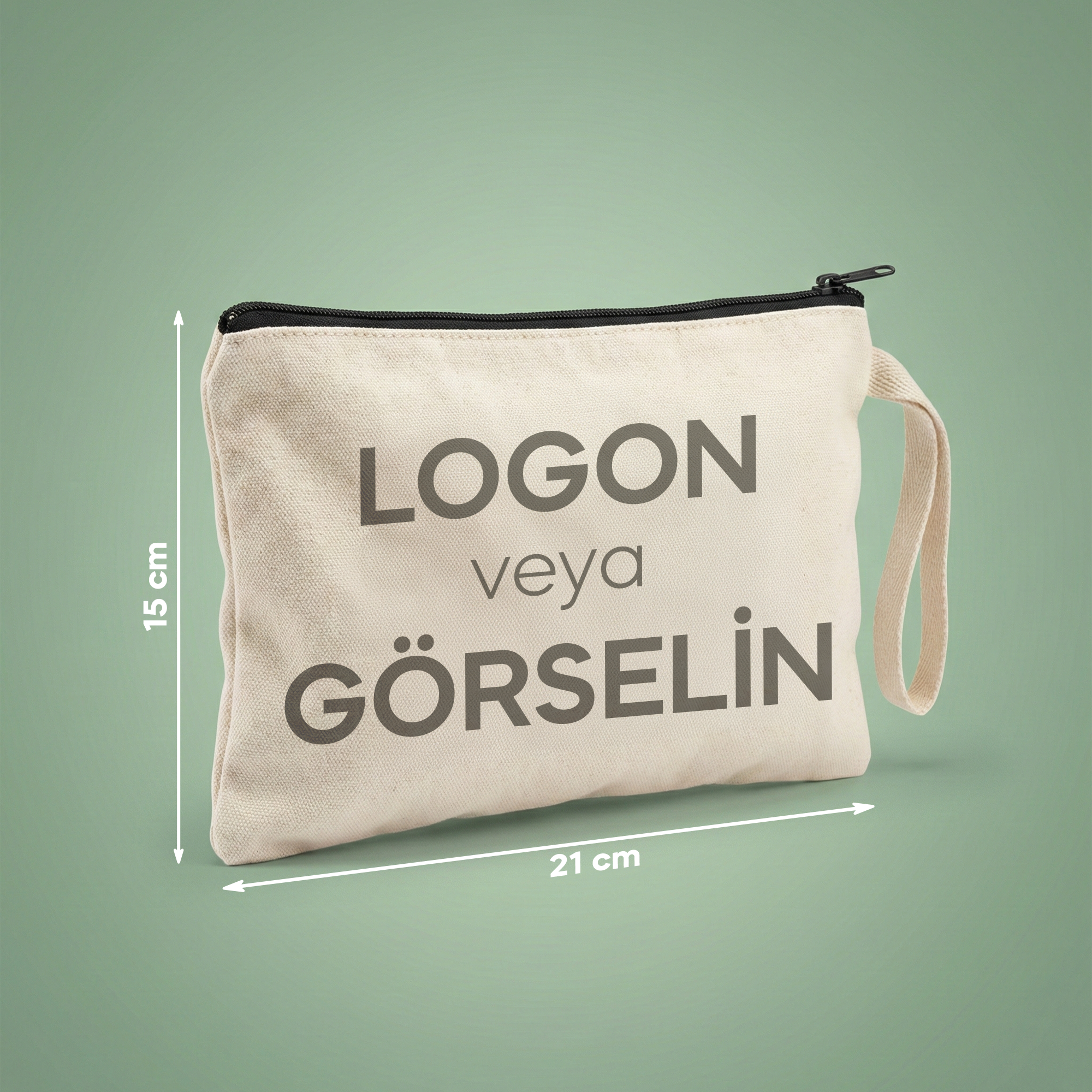 Özelleştirilebilir Kanvas Clutch (21 x 15)