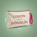 Pembe - Özelleştirilebilir Kanvas Clutch (21 x 15)
