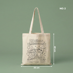 Boyanabilir 23 Nisan Çantası - NO: 2 — "23 Nisan Çocuk Bayramı Kutlu Olsun" Köy Sahnesi Tasarımı