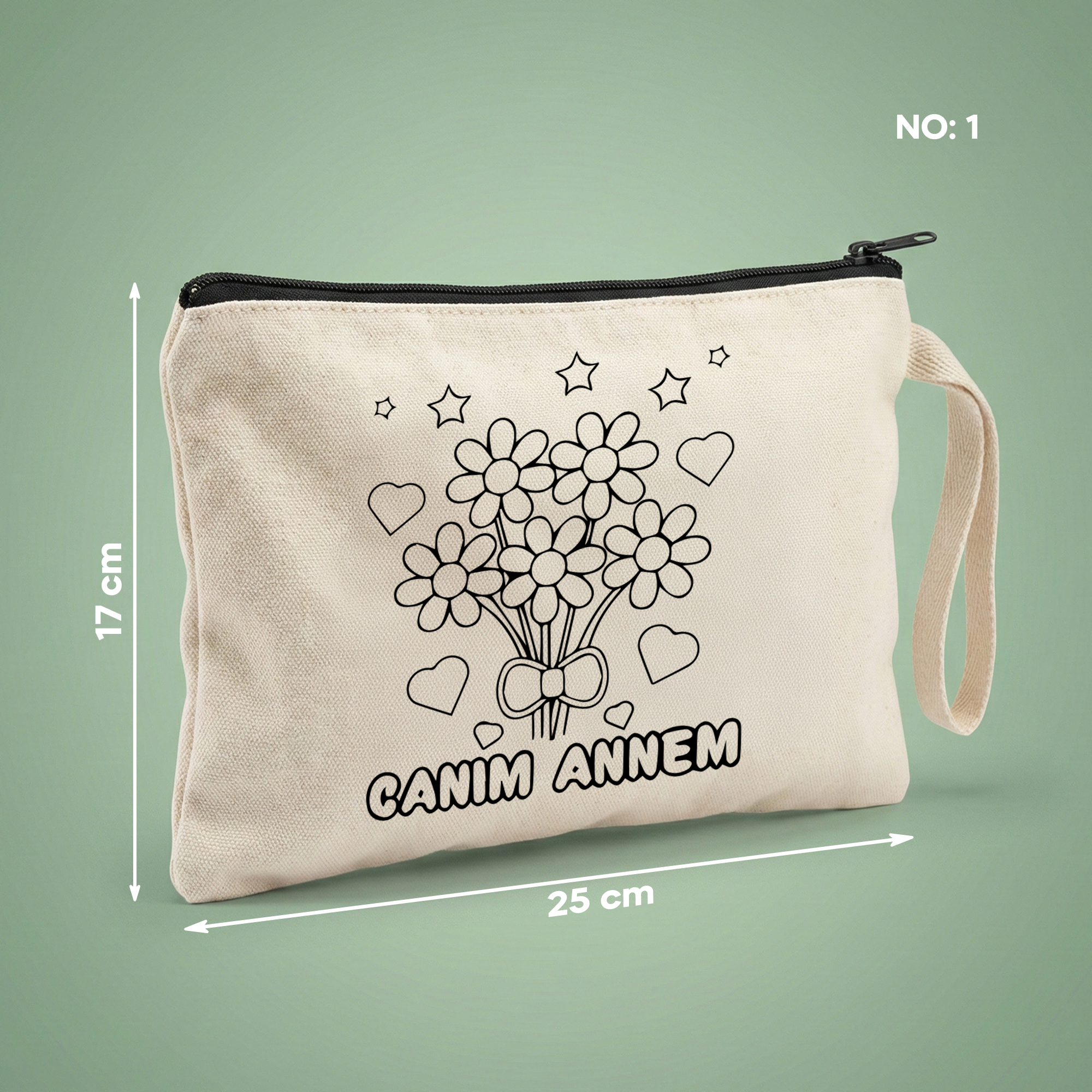 Boyanabilir Anneler Günü Clutch'ı – No:1 "Canım Annem"