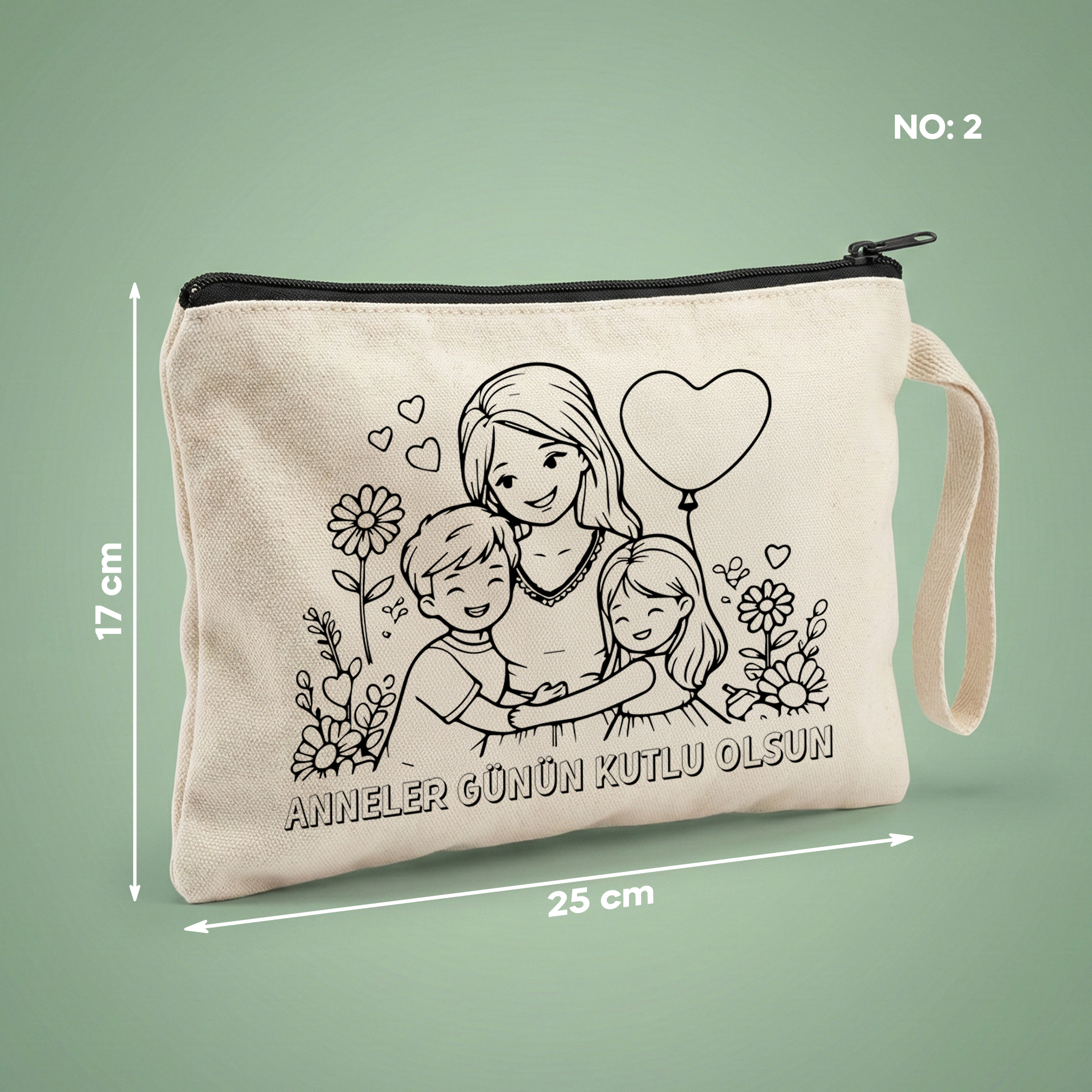Boyanabilir Anneler Günü Clutch'ı – No:2 "Anneler Günün Kutlu Olsun"