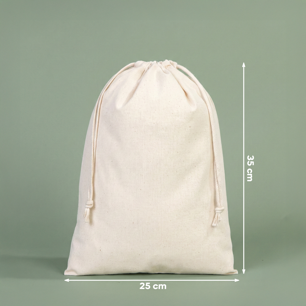 Baskısız Ham Bez Kese - Her Ölçüden 5 Adet (toplam 40 adet)