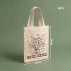 Boyanabilir Anneler Günü Çantası - NO: 2 — "Canım Annem" Çiçek Demeti Tasarımı