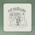Boyanabilir İyi Tatiller Çanta - Astronot - No:3