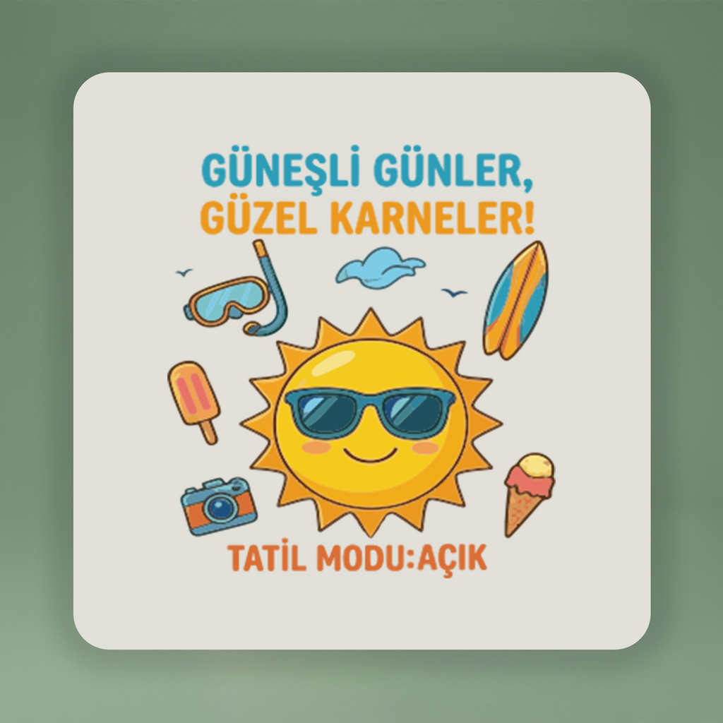 Karne Hediyesi Omuz Çantası - Güneşli Günler Güzel Karneler - No:3
