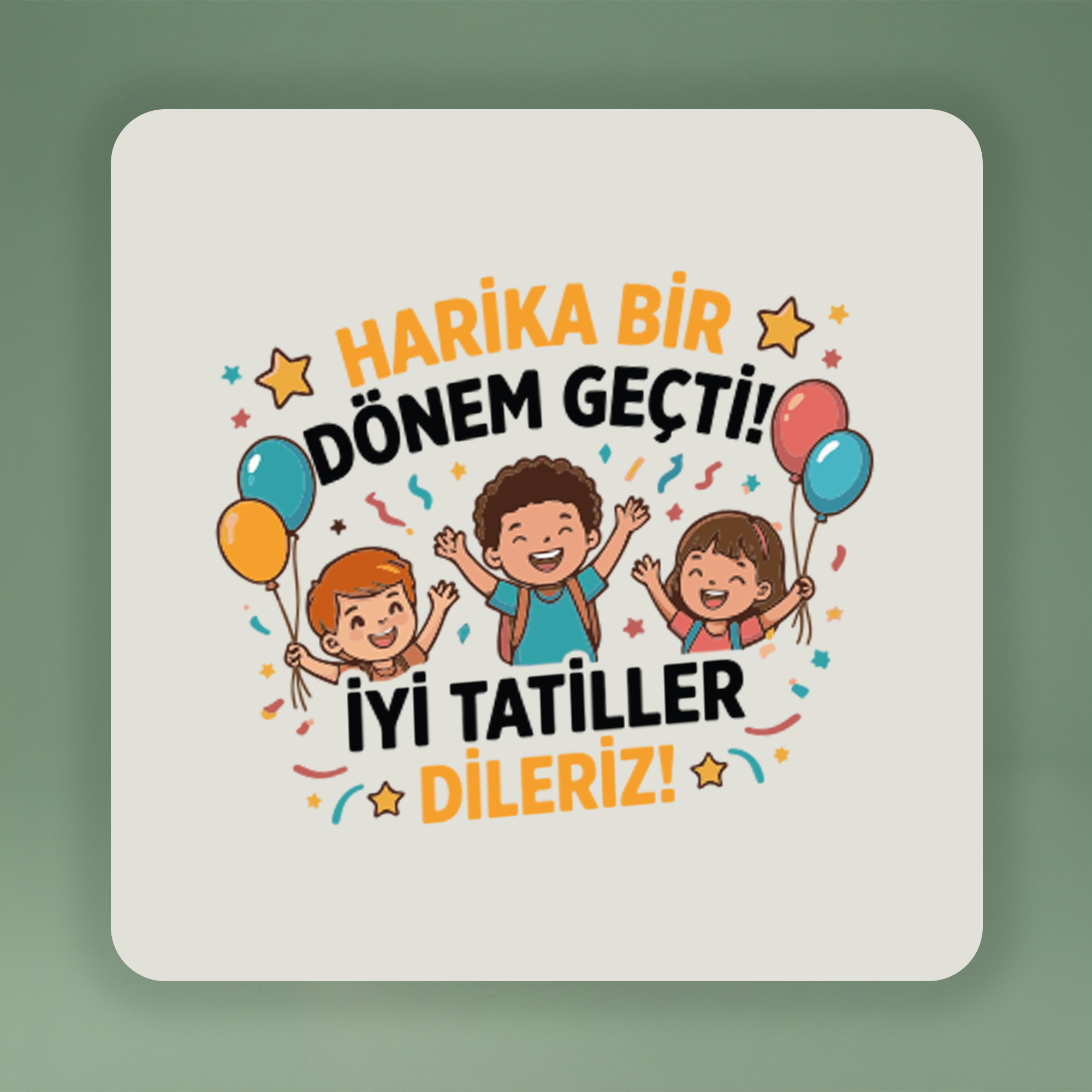 Karne Hediyesi Clutch Çanta - İyi Tatiller Dileriz - No:2