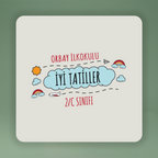 Karne Hediyesi Clutch Çanta - Okul İsimli İyi Tatiller - No:3