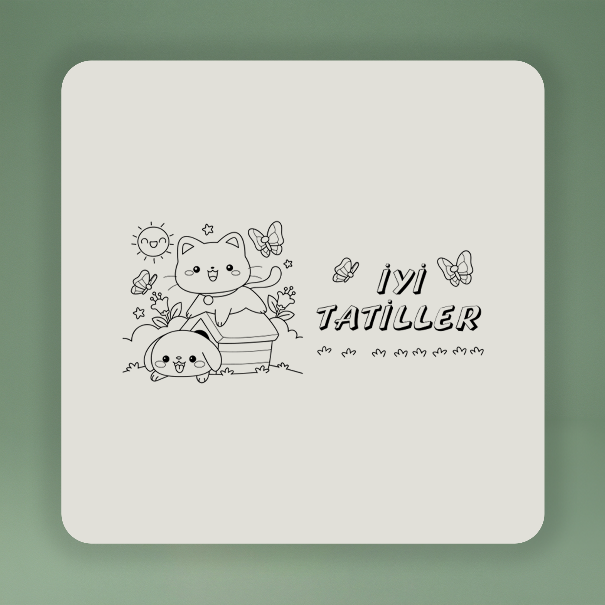 Boyanabilir İyi Tatiller Clutch - Bahçe Kedisi - No:6