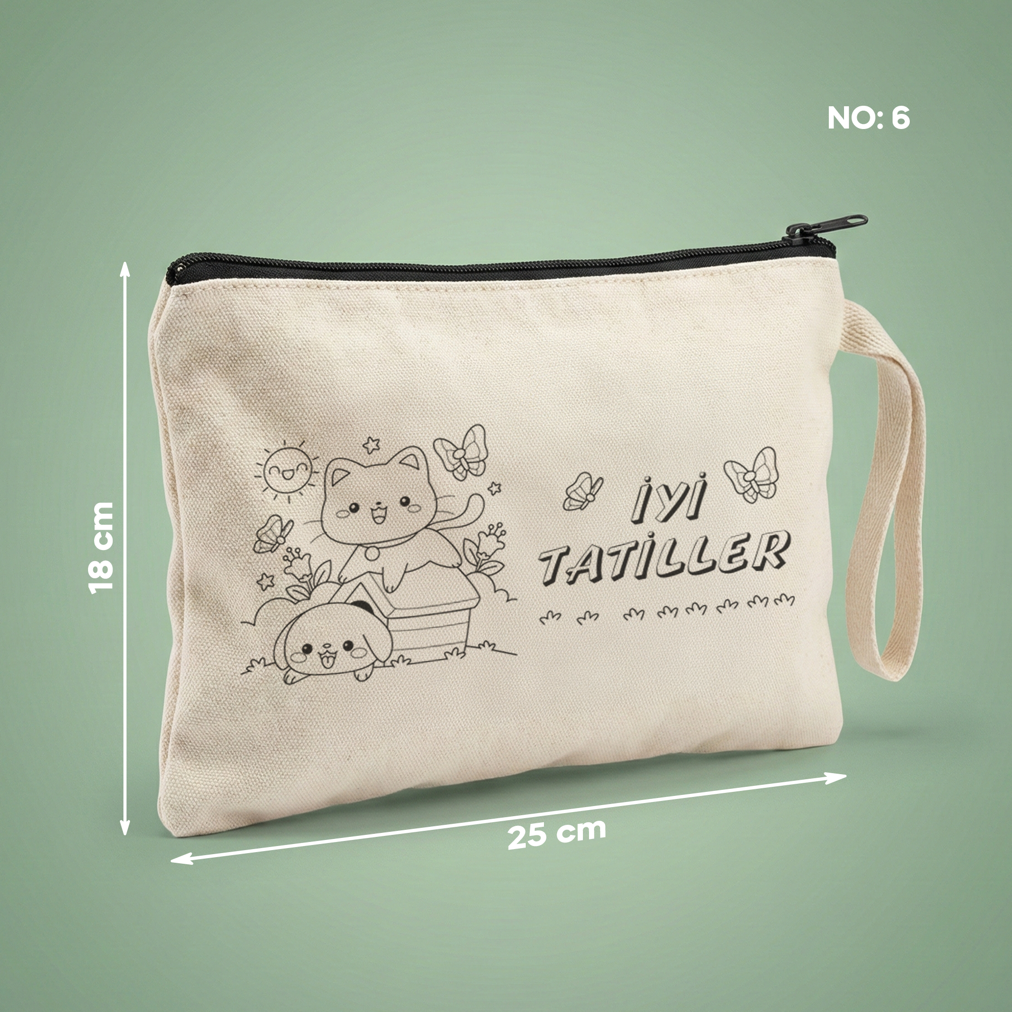 Boyanabilir İyi Tatiller Clutch - Bahçe Kedisi - No:6