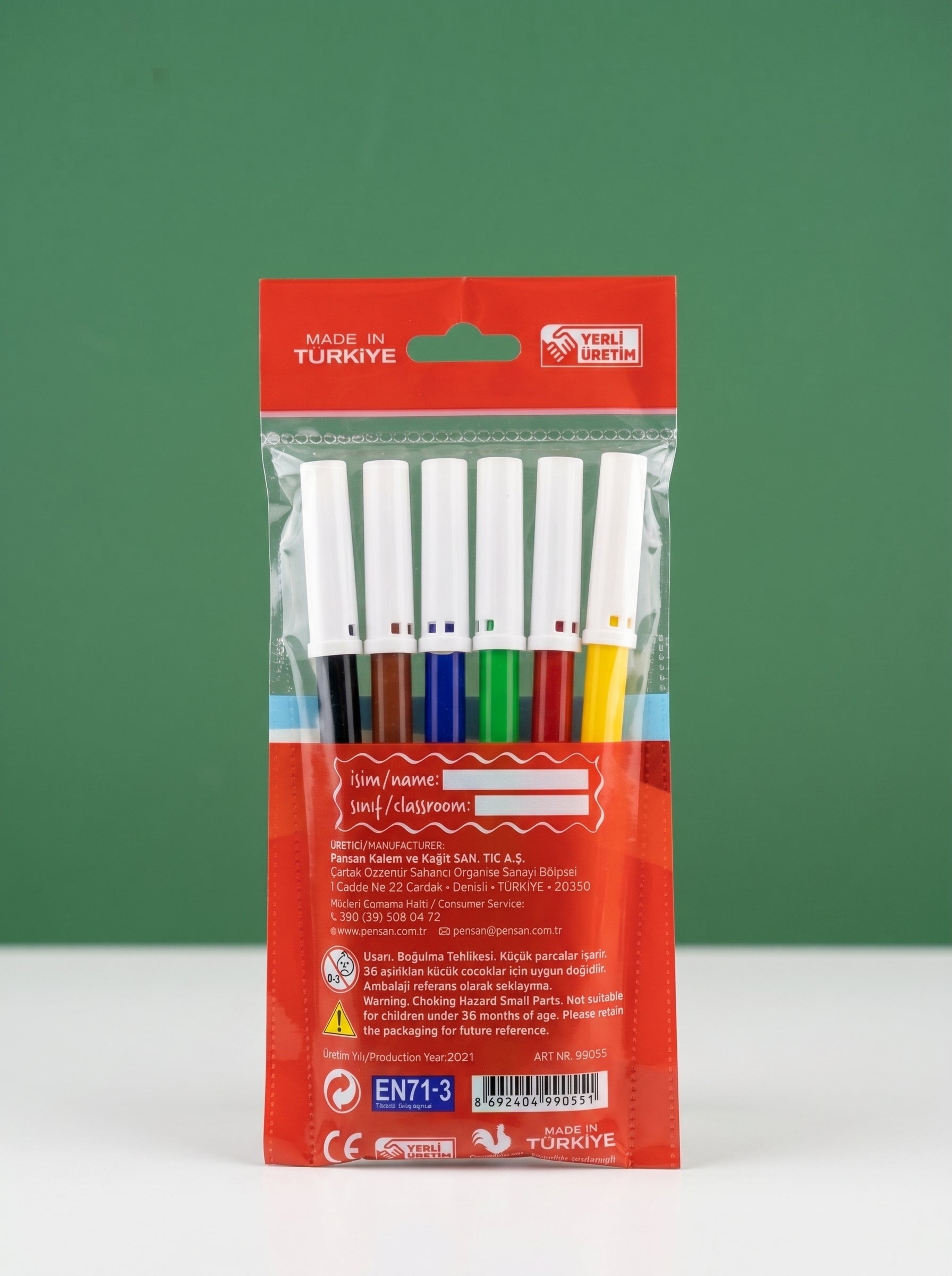 Pensan Kidz 6'lı Keçeli Kalem (Fibre Tip Pens)