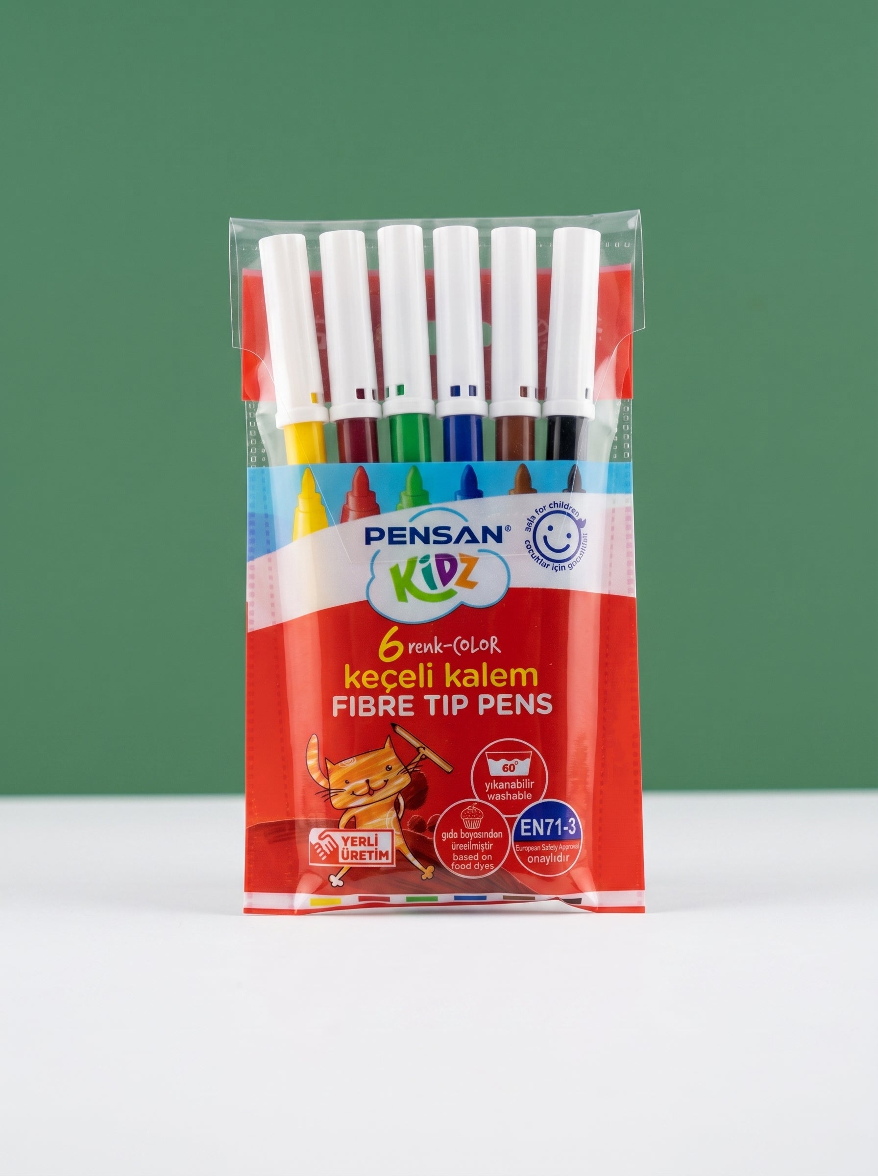 Pensan Kidz 6'lı Keçeli Kalem (Fibre Tip Pens)