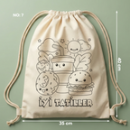 Boyanabilir İyi Tatiller Çanta - Kawaii Yiyecekler - No:7