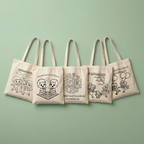 Boyanabilir Bayram Çantası (20x30cm) - 5 Farklı Tasarım (toplam 10 adet)