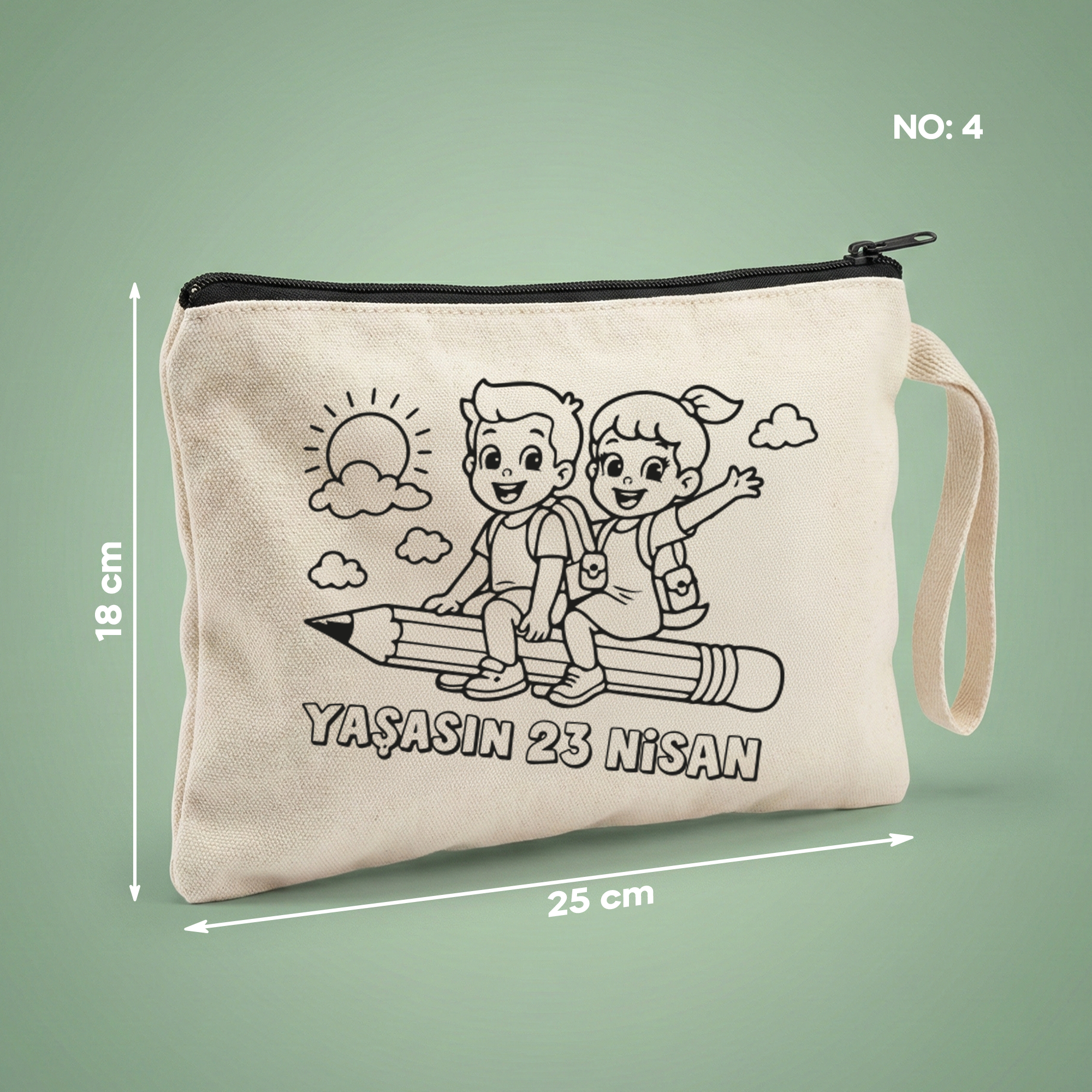 Boyanabilir 23 Nisan Clutch - No:4 — Yaşasın 23 Nisan (Kurşun Kalem)