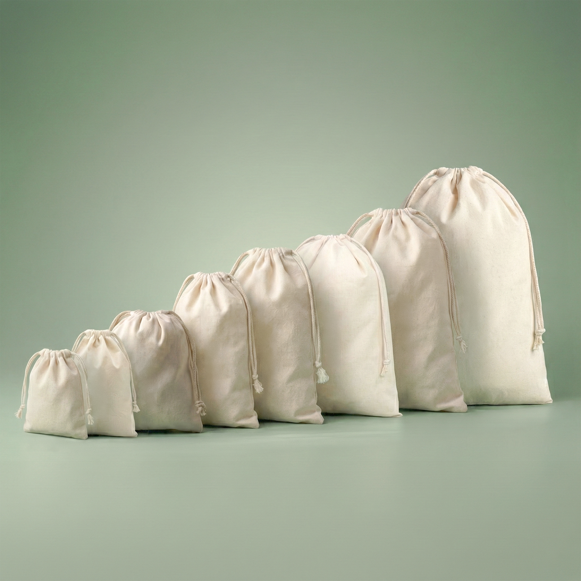 Baskısız Ham Bez Kese - Her Ölçüden 5 Adet (toplam 40 adet)